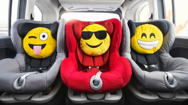 The Combo-e can fit three baby seats next to one another with ease