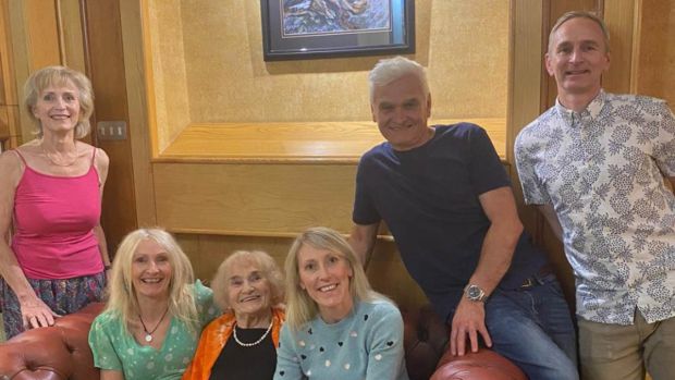 Brian Beardsley with all his siblings and mother Betty on holidays in Westport in June 2021