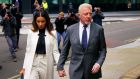 Boris Becker, with his partner Lilian de Carvalho Monteiro, arrives for sentencing at Southwark Crown Court, in London, after he was found guilty of four charges under the Insolvency Act during his bankruptcy trial. Photograph: Victoria Jones/PA Wire