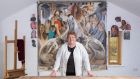 Dr Ethna Phelan in the artist studio: ‘I remember the thatched roof and the smell of turf smoke and chatter around the fire.’ Photograph: Michael Mc Laughlin