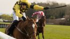 Paul Townend onboard State Man comes home to win the Champion Novice Hurdle in Punchestown. Photograph: Tom Maher/Inpho