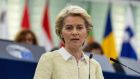 European Commission president Ursula von der Leyen proposed that Sberbank, Russia’s biggest lender, and two smaller banks be barred from the Swift international payments system. Photograph:   Patrick Hertzog/AFP via Getty Images