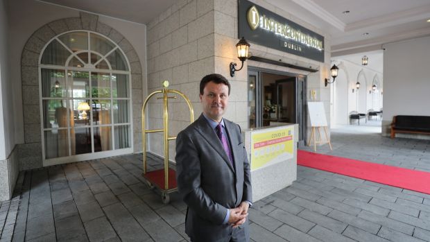 Nicky Logue, general manager at the InterContinental Hotel in Ballsbridge: The hotel’s performance is now “slightly ahead” of 2019. Photograph: Nick Bradshaw