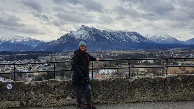 Arlene Harris enjoying the views in Salzburg