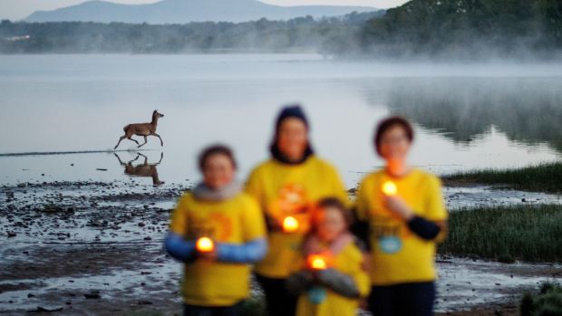 Tens of thousands of people took part in hundreds of Darkness Into Light Saturday morning.  Photo: INPHO/James Crombie