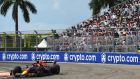 Red Bull Racing’s Dutch driver Max Verstappen races during the Miami Formula One Grand Prix at the Miami International Autodrome in Miami Gardens, Florida. Photograph: Chandan Khanna/AFP via Getty Images