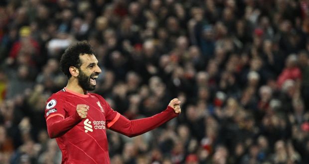 Liverpool striker Mo Salah: A great footballer, but can he wield a big, yellow plastic bat? Photograph: Oli Scarff/AFP via Getty Images
