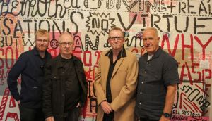 Richard Jobson (far right) with the other members of The Skids,
