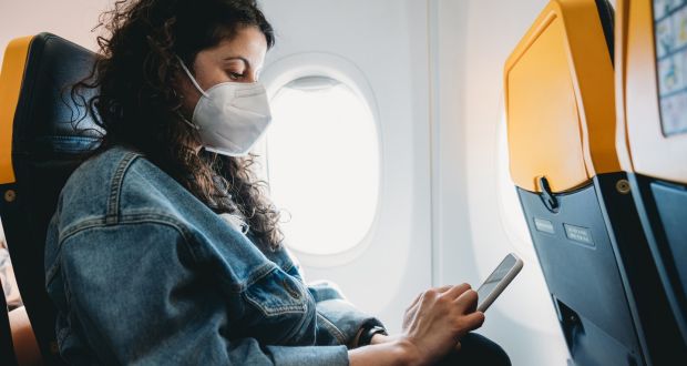 Airlines have been told to encourage passengers to use masks on flights to or from destinations where wearing a mask on public transport is still required. Photograph: iStock