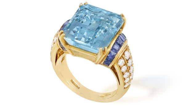 Aquamarine, sapphire and diamond dress ring by Carlo Illario for Fasano €15,000–€20,000