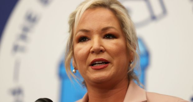 A video featuring Sinn Féin vice-president Michelle O’Neill at her kitchen table speaking directly to camera and talking about her family was released a few days before polling day. Photograph: Liam McBurney/PA Wire