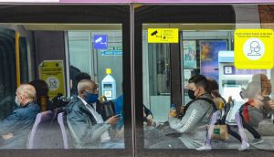 Covid-19 is an airborne virus and good air hygiene is a crucial tool in managing its transmission, which includes wearing masks on public transport. Photograph: Leah Farrell/RollingNews.ie