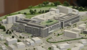 Model of the new National Maternity Hospital on the St Vincent’s campus. Photograph: Gareth Chaney/Collins