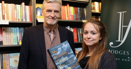  Sally Hayden with Irish Times foreign editor Chris Dooley at the  launch of My Fourth Time, We Drowned, which has been shortlisted for an Orwell Prize and the Michel Déon Prize. Photograph: Nick Bradshaw 
