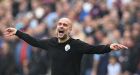  City manager Pep Guardiola: ‘When you fight for the Premier League and have success right at the end it gives you a sense that you enjoy a lot.’  Photograph:   Justin Tallis/AFP