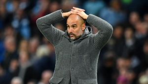 For Man City’s Catalan manager Pep Guardiola the final-day showdown remains a largely unfamiliar experience. Photograph: Michael Regan/Getty Images