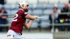 Westmeath’s Eoin Keyes scores a goal during the Leinster SHC round-robin against Laois at  MW Hire O’Moore Park. Photograph: Evan Treacy/Inpho