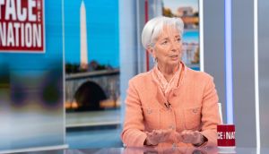 Christine Lagarde has signalled for the first time that the European Central Bank’s  eight-year experiment with negative rates will end within months, saying borrowing costs are on track to hit zero by the end of September. Photograph: Shuran Huang/CBS via Getty Images