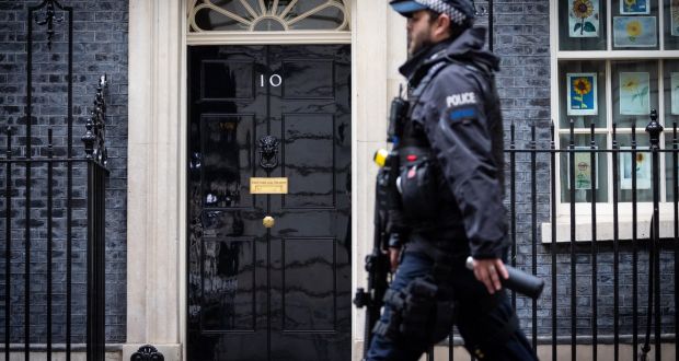 No 10 also insisted Boris Johnson did not support allegations attributed to his allies that Sue Gray had been ‘playing politics’ ahead of the publication of her report, which is expected this week. Photograph: Tolga Akmen/EPA