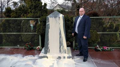 Paint thrown at  IRA bomb victims’ memorial