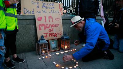 Anger over Government housing policy at vigil for Jack Watson