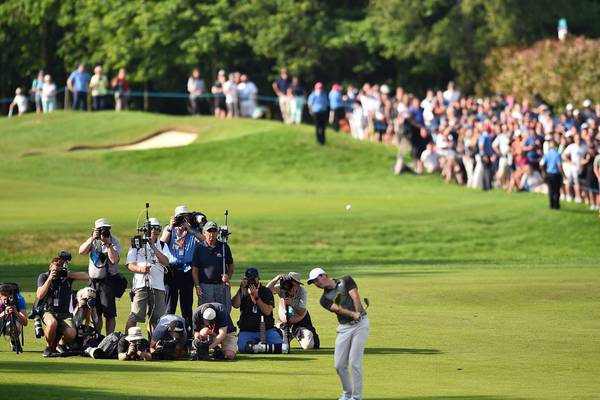 Rory McIlroy gets the rub of the green and the spectators at Wentworth