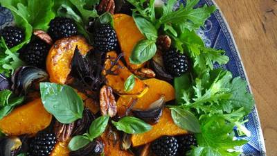 An easy to assemble warm salad full of Autumn flavours
