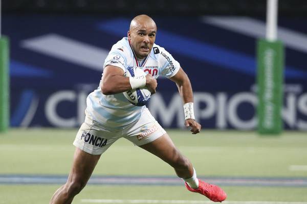 Racing’s Simon Zebo to start at fullback in Champions Cup final