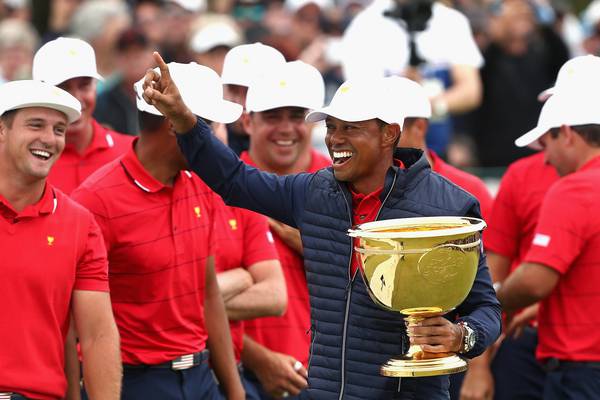 Tiger Woods inspires USA to comeback win in Presidents Cup