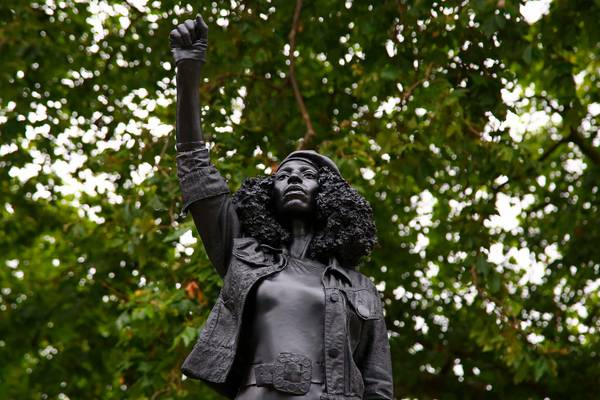 Slave trader’s statue replaced by Black Lives Matter protester