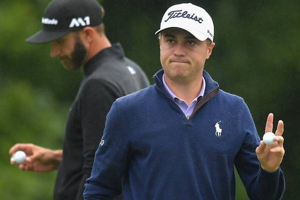 Justin Thomas shares lead heading into final round in Boston
