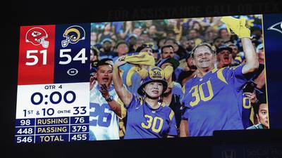 Rams pip Chiefs in third-highest scoring game in NFL history