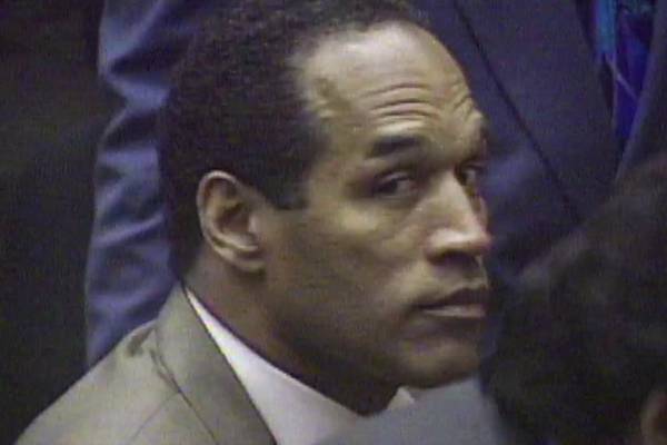 OJ Simpson in courtroom as 'not guilty' verdict is announced