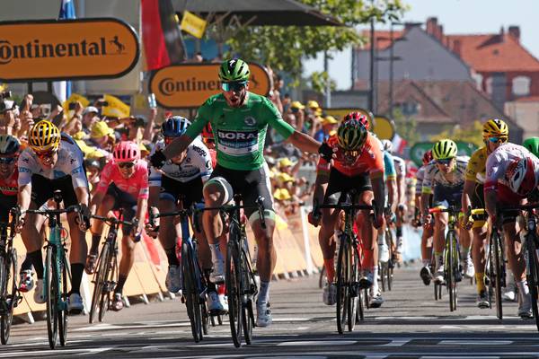 Tour de France: Peter Sagan powers to first stage win