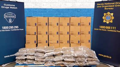 Two men arrested after cannabis worth €1.18m seized in Kilkenny