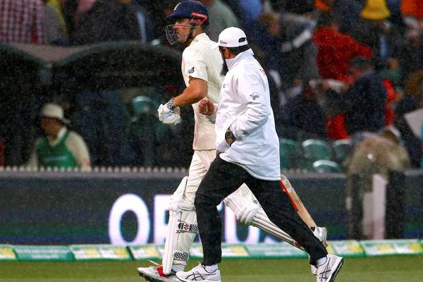 Rain stops play in Adelaide after England suffer Stoneman setback
