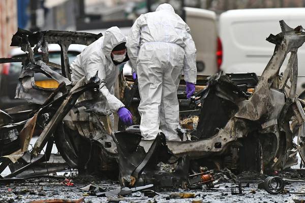 Derry car bomb: four men being held for questioning by PSNI