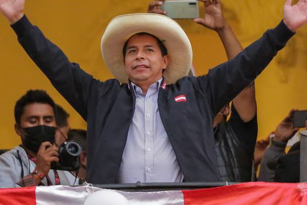 Pedro Castillo claims victory in Peru’s presidential election