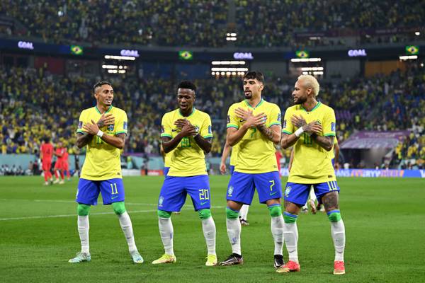 Desert Outtakes: Dancing Brazilians praying for no more than 10 goals