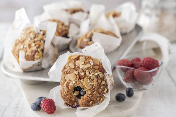 Summer berry breakfast muffins