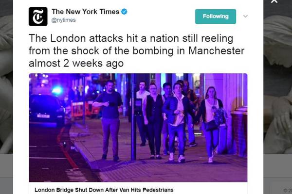 Reeling from terror attacks? Not us, British tweeters tell ‘New York Times’