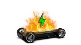 Are electric cars a greater fire hazard than petrol or diesel powered ones? 