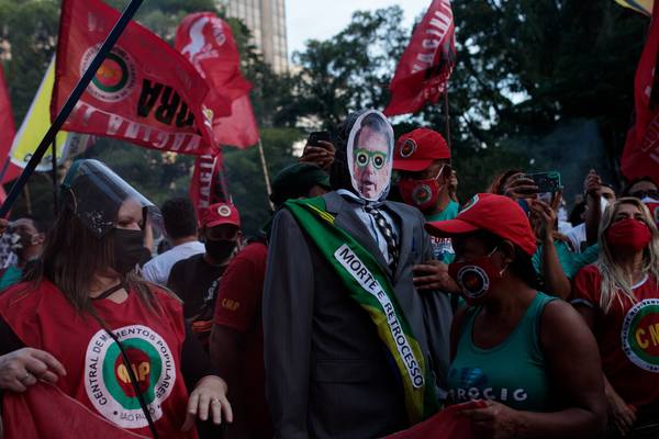Brazilians stage nationwide protests over Bolsonaro’s Covid response