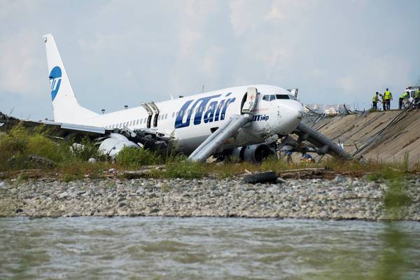 Eighteen hurt as passenger jet comes off runway in Russia