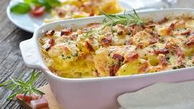 Rebecca Storm’s herby potato and bacon gratin: a quick shortcut and dinner is ready in 30 minutes
