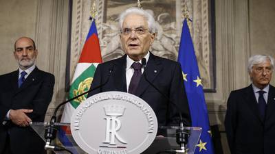 Italian president’s rejection of eurosceptic opens prospect of election