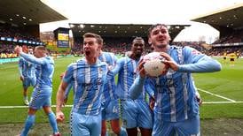 Coventry score twice in injury time to stun Wolves and reach FA Cup semi-finals