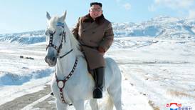 Kim Jong-un mounts white horse in propaganda campaign