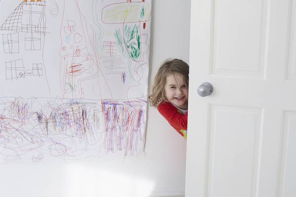 My child’s art has pride of place on our walls – my prized pictures are behind the sofa