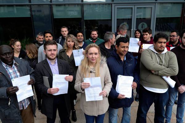 Rent hikes of up to 25% spark protest outside landlord’s offices